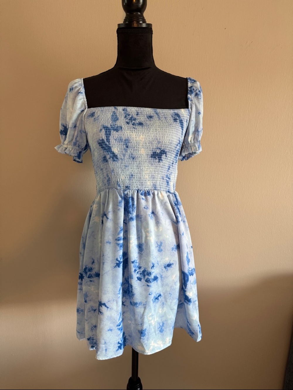 Blue Tye Dye Dress
